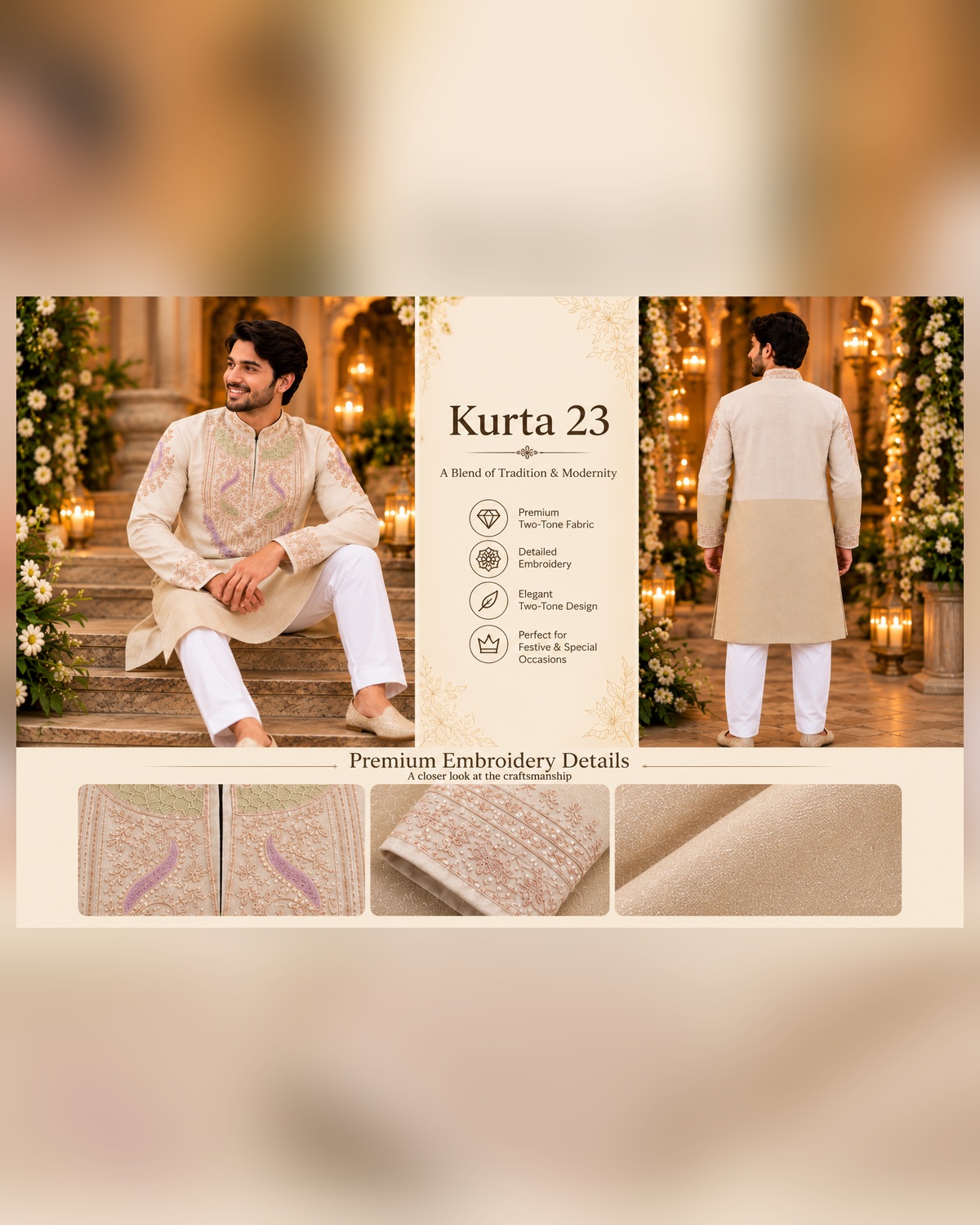 Kurta 23 seated and back view